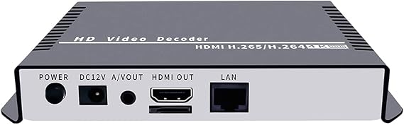 ISEEVY H.265 H.264 4K 1080P Video Decoder with HDMI and CVBS Output Support RTMP RTSP RTP UDP HTTP