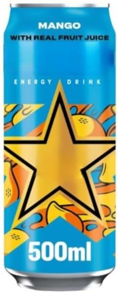 Juiced Energy Drink - Mango Non-Alcoholic 500ml (Pack of 36) “Charge Your Life, One Sip at a Time” For All Occasions