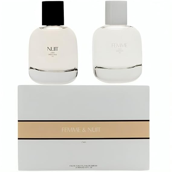 Zara Femme + Nuit Perfume for Women Fragrance Set EDT & EDP Eau De Toilette & Parfum 2x 90 ML (3.0 FL. OZ)