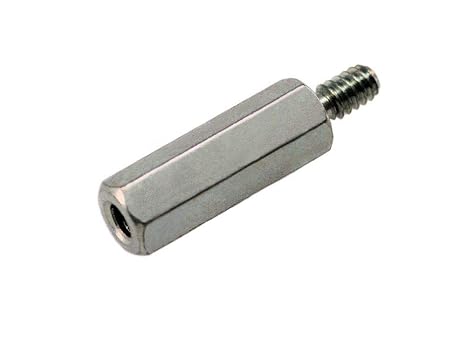 UNICORP 1337-M03-F21-256 3/16" Hex Male-Female Standoff, 2-56 THD x 1.25" lg, Brass Zinc QTY-50