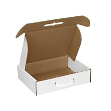 Staples Corrugated Carrying Cases, 121/8 x 91/4 x 3, Oyster White Storage & Mailing Boxes Pack of 10