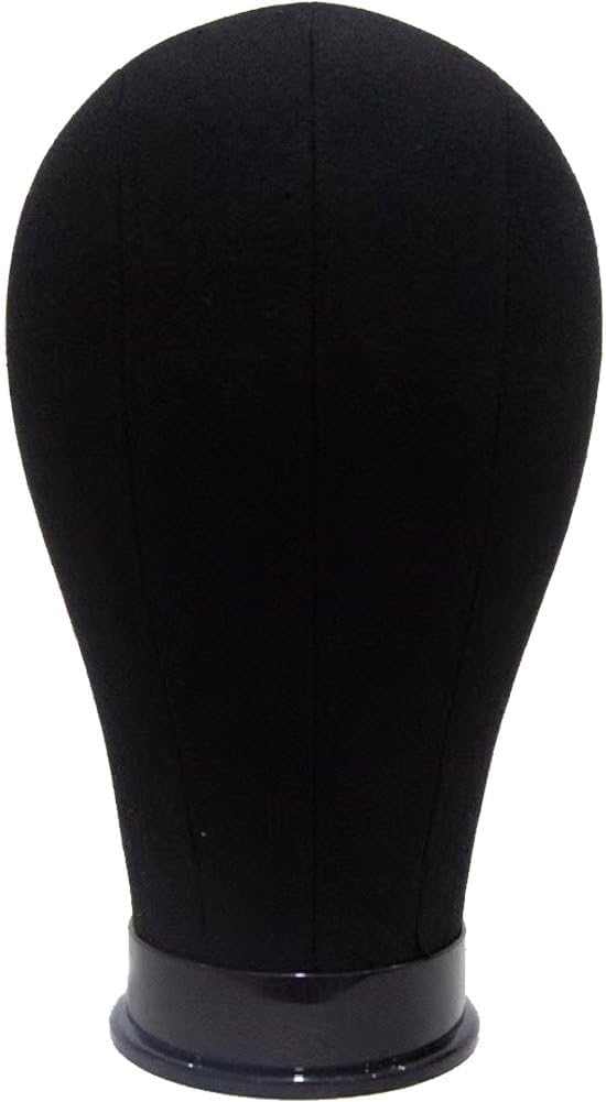 Canvas Block Head 22 Inch Mannequin Mainkin Head for Hair Extension Lace Wigs Display Cork Canvas Block Head Wig Stand