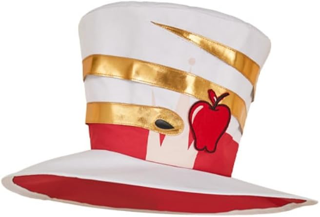 Men Hazbin Lucifer Costume Hat Headwear Cosplay Hotel Demon Lucifer Costume White Hat Cap Prop for Adult