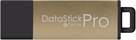 Centon Electronics DataStick Pro USB 2.0 Flash Drive in Gold Metallic 128GB