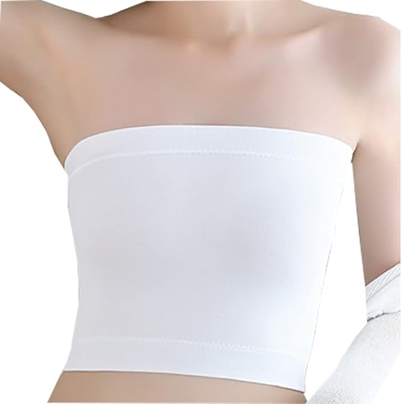 Strapless Binder Women Lesbian Tomboy Elastic Flat Chest Compression Top Vest Pull On Shapewear Cosplay Bra