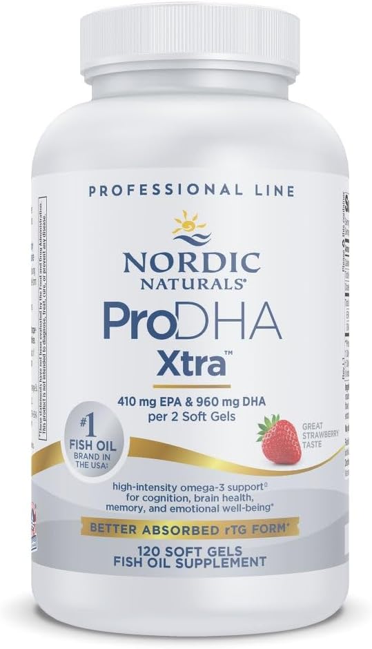 Nordic Naturals ProDHA 1000, 1660 mg Omega-3, DHA, Strawberry - 120 Count