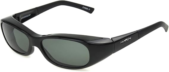 Dioptics Haven-Avalon Polarized Rectangular Fits Over Sunglasses, Black, Medium