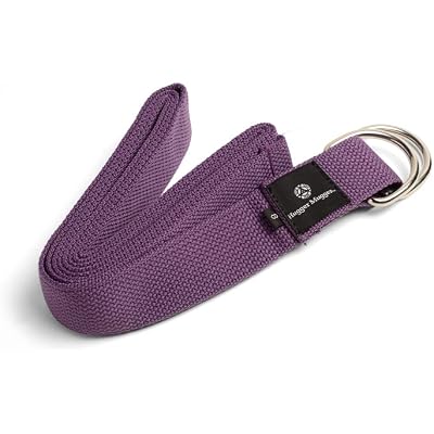 Hugger Mugger D-Ring Cotton Yoga Strap - Super Strong Cotton, Metal D-Ring Buckle, Multiple Lengths Available