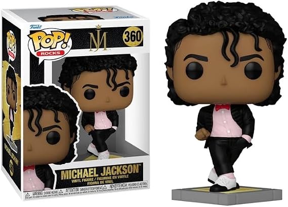 Funko Michael Jackson Billie Jean with Jacket and Bow Tie + Pop Protector: Pop! Rocks (Bundled with ToyBop Box Protector Collector Case)