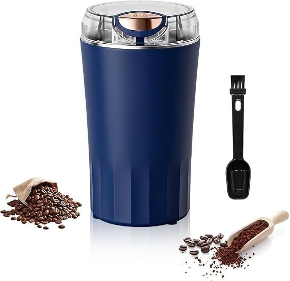 Electric Coffee Grinder, SGZIOO Coffee Bean Grinder with Stainless Steel Blades, 80g Capacity, Spice Grinder Electric for Coffee Bean, Dried Spice, Pepper, Nuts, Grain, Coffee Grinders Electric
