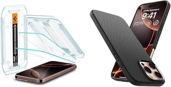 Spigen Liquid Air Bundle - Case & Screen Protector for iPhone 16 Pro Max