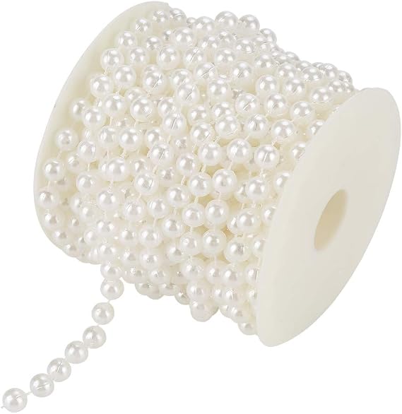 10 m 8 mm pearl garland pearl ribbon pearl necklace garland artificial pearls for home party pearl wedding decoration