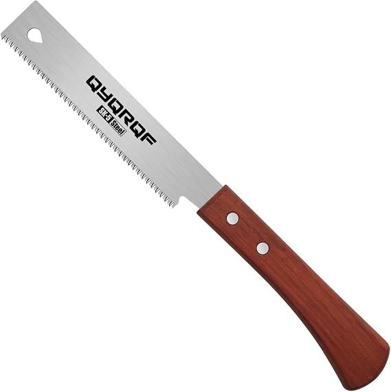 Small Hand Saw, 6" Pull Saw with 17TPI Flexible Trim Saw SK5 Flush Cut Saw for Woodworking Garden Pruning Carpentry or DIY Projects