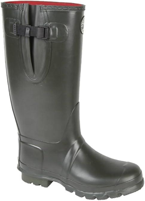 Neoprene Lined Wide Fitting Dark Olive Green Wellies (8)