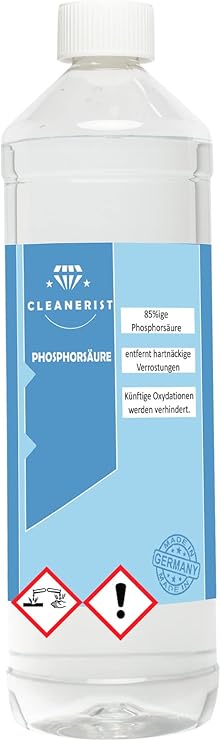 Cleanerist Phosphoric Acid 85% I H3PO4 - E338 I Rust Converter I Limescale Remover I Urine Stone Remover I 1 Litre