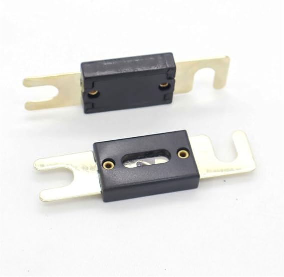 Current Fuse fuses 1pcs 60A-300A ANL Bolt-on Fuse Forked Bolt Fusible Link Auto Blade Glod Plated Car Sound