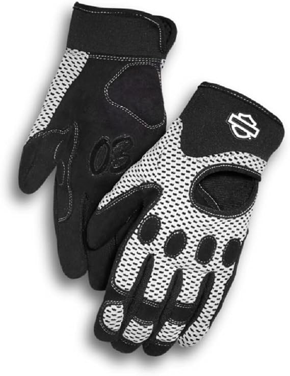 Harley-Davidson Women's Reveaux Mesh Motorcycle Gloves Powered by Coolcore Technology - 98252-18VW