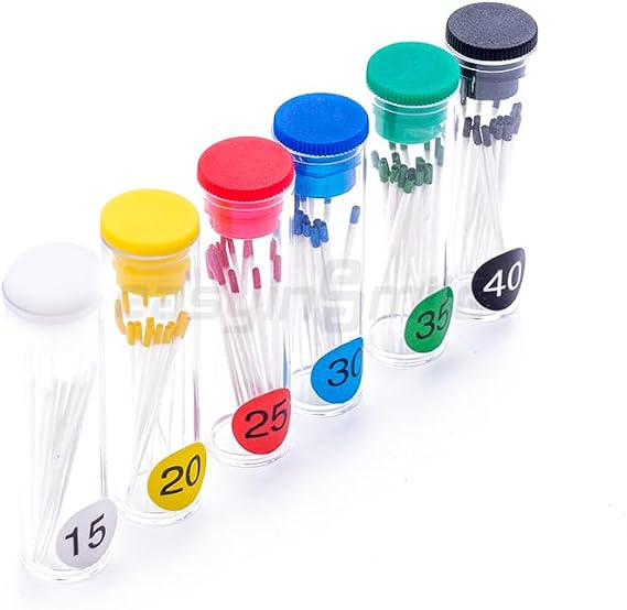 Dental Absorbent Paper Points Color Coded .02/.04/.06 Tapper For Root Canal Endodontic (.04 Taper, Mix #15-40)
