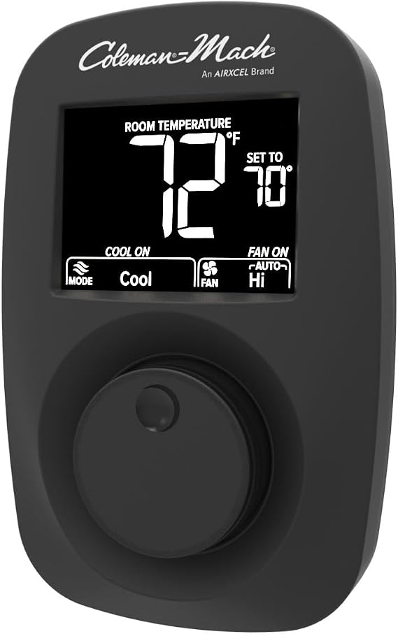 Coleman 9420-381 Heat/Cool Wall Thermostat - Digital, Black