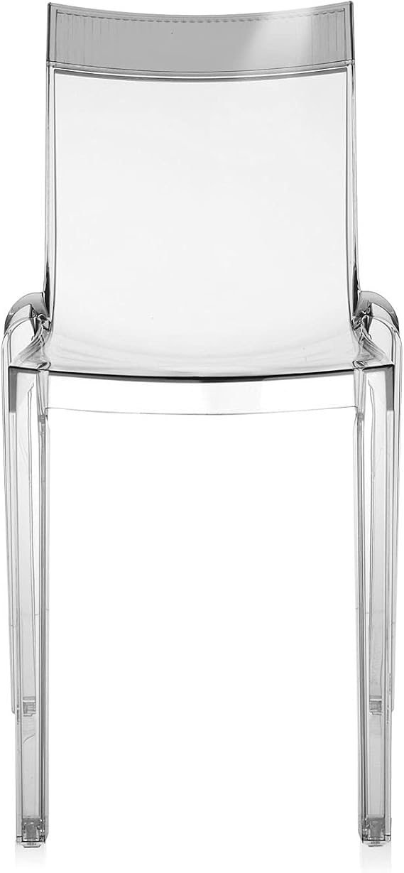 Kartell Hi-Cut Chair by Philippe Starck with Eugeni Quitllet, Pack of 2, Transparent Smoke Grey