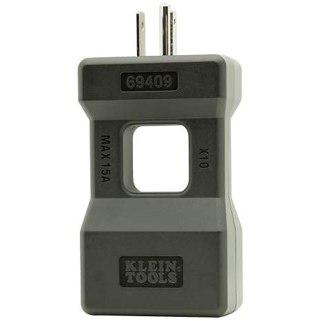 Klein Tools 69409 Line Splitter for Clamp Meter, Measures up to 15A Current Draw, 10x Measurement, Designed for North American Outlets
