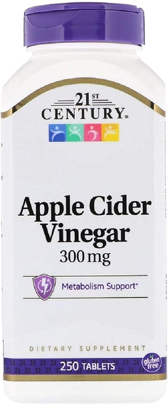 21st Century Apple Cider Vinegar 300mg Tablets, 250 Count (Pack of 2)