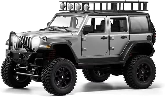 MN Model MN128 1/12 Jeep Wrangler Rubicon 4WD RC Model Crawler Offroad Truck Uzaktan Kumandalı Araba RTR Gümüş+Dahili Işık Seti