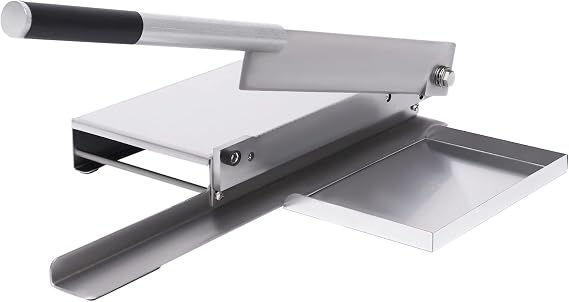 Manual Meat Bone Cutter Heavy Duty Chicken Cutting Machine with Blade Bone Chopper Guillotine Bone Cutting Machine Ideal for Home or Commercial Kitchen,Silver