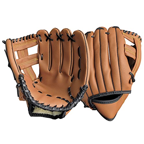 AOUTACC Baseball Gloves Softball Glove,12.5 Player Preferred Wear-Resistant PU Material Thicken Softball Fielding Glove,Left Hand Gloves Right Hand Throw for Youth Adult