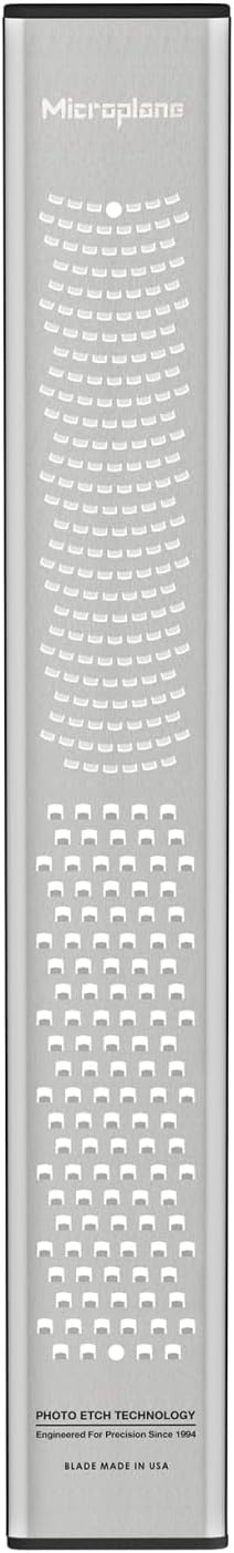 Microplane Dual Blade Stainless Steel Zester 2in1 30th Anniversary Edition, Dual Function Zesting Ideal for Citrus, Cheese, Chocolate, American-Made Blade, Ergonomic & Dishwasher Safe