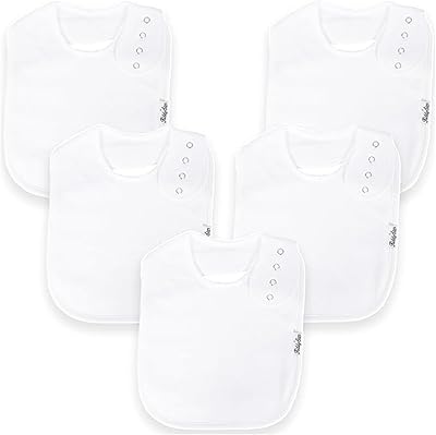 Drool Bibs for Babies Organic, Unisex, Soft Absorbent Teething Bibs with Adjustable Snaps