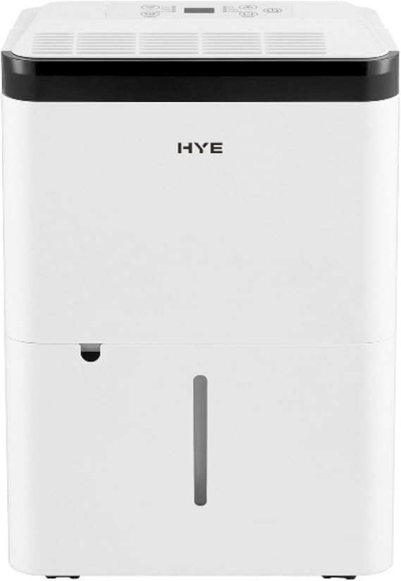 HYE Dehumidifier - 12L/Day, 1.5L Water Tank, White