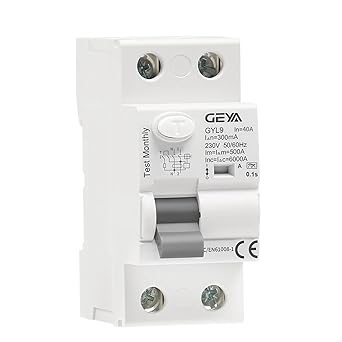 GEYA Electromagnetic Residual Current Circuit Breaker Type A ELCB RCD RCCB (2P-40A-300mA)