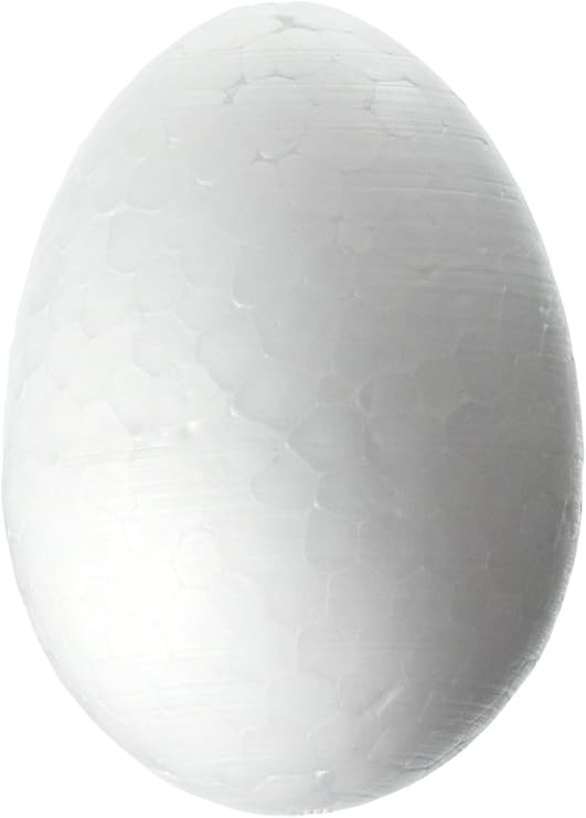 Darice 6 Piece Durafoam Egg, 2.75", White