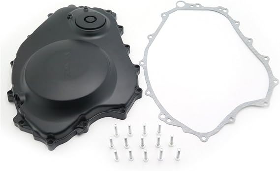 Black Right Engine Clutch Cover Compatible with Hond 2004-2007 CBR 1000RR/ 08-15 CB 1000RR