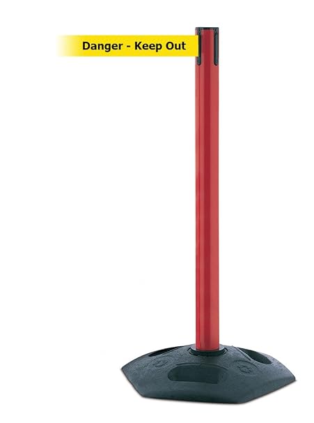 Post with Retractable Barrier