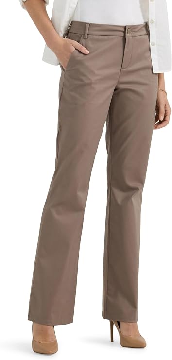Lee Women's Wrinkle Free Mid Rise Bootcut Pant