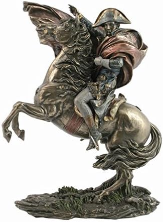 11.38" Napoleon Crossing The St. Bernard Pass Cold Cast Bronze Statue