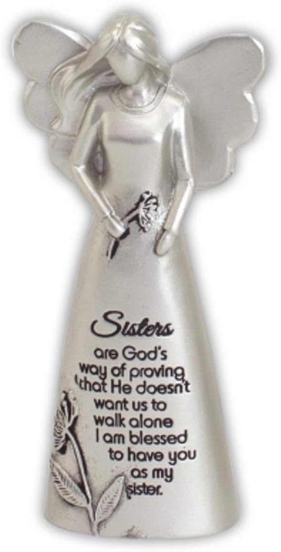 Cathedral Art Metal AF104 Angel Figurine-Sister, One Size, Multicolored