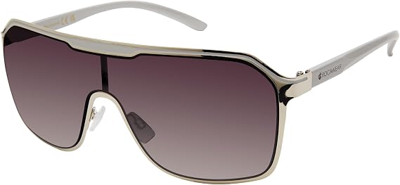 Rocawear mens R1556 Metal Shield Uv400 Protective Rectangular Sunglasses. Gifts for Men With Flair, 143 Mm Rectangular Sunglasses