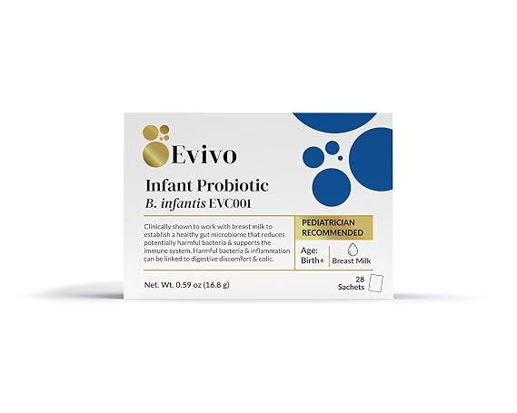 Evivo Award Winning Probiotic for Infants | Ages 0-36 Months | Helps with Colic Symptoms, Reflux, Constipation & Gas | Tasteless Powder