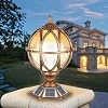 SLAWA Solar Post Cap Light Victorian Globe Outdoor Waterproof Fence Pillar Lamps Solar Energy LED Exterior Column Lights Glass Ball Porch Lights Landscape Yard Street Light Deck Bollard Pedestal Light