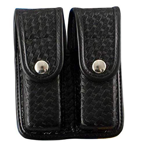 Bianchi 22077: Double Mag Pouch Bsk Blk-Sz 1 Chrome