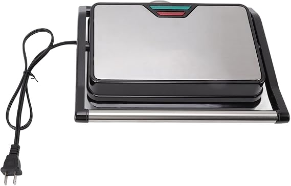 Panini Press Grill, Electric Sandwiches Maker, Nonstick Panini Maker, Breakfast Sandwiches Maker, 850W Double Sided Heating, 180 Degree Flattening, for Kitchen US 110V (22 cm x 27 cm)