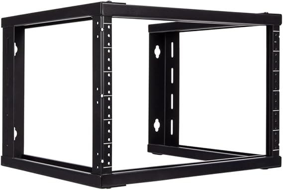 NavePoint 6U Wall Mount Rack - Server Rack for 19 Inch IT Equipment Open Frame Rack Network Rack for AV & Server Equipment 16 Deep Rack, Black