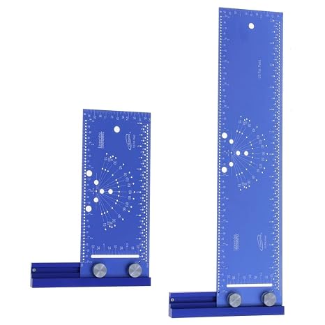iGaging T-Marking Square Rule Bevel Gauge Center Finder Set EZ Marking Hole