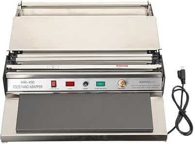 TABODD Hand Wrapping Machine Film Wrapper, 18in450mm Width Stretch Film Wrap Dispenser Cling Film Food Packaging Machine for Fruits Vegetables Meats Seafood in Shops Markets Home & Kitchen