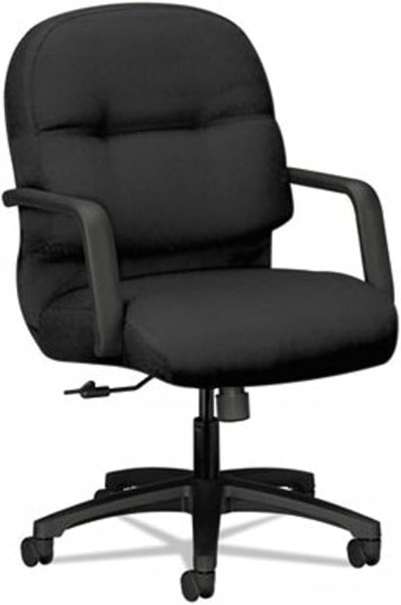 HON HON2092CU10T Pillow-Soft Mid-Back Chair, Black CU10
