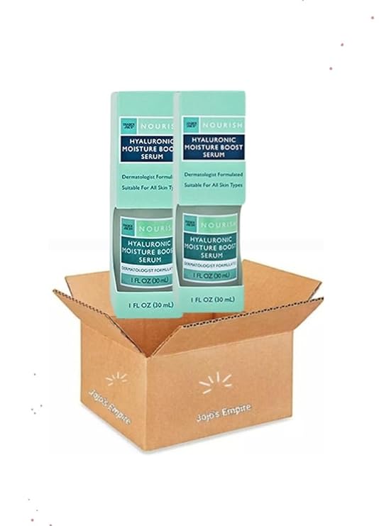 Nourish Hylaronic Moisture Boost Serum, 1 fl oz, Dermatologist Formulated, All Skin Types, 2-Pack