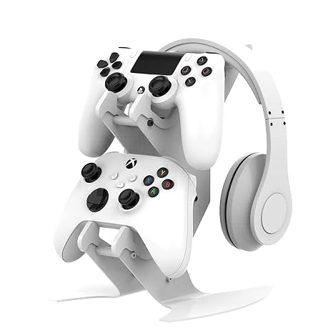 NBCP Controller Stand, Headphone Holder, Universal Adjustable Game Controller Headset Hanger Mount for All Universal Gaming PS5 Accessories, Xbox Sony PS4 Nintendo Switch